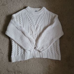 COPY - Aerie Cream Cable Knit Sweater Size M
